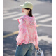 尚静休闲外套女夏季新款女装设计感渲染宽松轻薄舒适遮阳户外短外套女