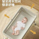 Raft Core Windel Tabelle Crib Zwei-in-Eins-faltbare bewegliche Krippe Einstellbare Höhenhöhe bewegbares Wischen und Spleißen großes nordisches Flaggschiff-Modell + milchig weiß + exquisite Geschenke