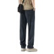 Queli tiansi denim pantalones casuales para los hombres delgados de verano de los hombres pantalones rectos sueltos para hombres pantalones de seda de hielo nuevos pantalones para hombres tmyc-1048-negros l