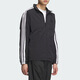阿迪达斯 （adidas）外套男装 秋季新款插肩袖运动服休闲宽松梭织立领夹克外套 KC3892/黑色-三条纹/立领 L