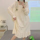 
COLORFUL GEMS spring and autumn new sweet large size long-sleeved nightgown student home clothes 16863 cute three-eyed baby B 170 M (suitable for 80-100 Jin [Jin equals 0.5 kg])