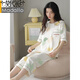 Modal 2025 air-conditioning suit pajamas for women in summer pure cotton short-sleeved cropped pants can be worn on the outside sweet and casual cotton home clothes 607 gray stripes black and white stripes 9848 XL Recommended 115-130Jin [Jin equals 0.5 kg]