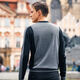 Mr. BU [Haare T] Mr. Bu 2024 Herbst Herren runder Nackenpullover Farbbündel Wolle Casual Pt15565 Galaxy Grey S