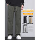 Pantalons de travail américain semi-américains Pantalons de printemps et d'été Men New Loose Straight Paratrooper Pantalon Green Charge Sports Wide-Leg Casual Pants 9856 Kaki xl 125-145Jin [Jin est égal à 0,5 kg]