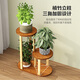 Le Aijia simple floor-standing flower rack living room multi-layer green plant flower pot rack simple bamboo balcony hanging basket shelf storage shelf