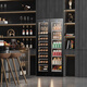 BAIKAILUN double-door double-temperature wine cabinet, door-to-door constant-temperature wine cabinet, ice bar, wine cabinet, home living room refrigerator, office tea beverage display cabinet, wine and fruit preservation refrigerator, 1.76 meters | 530 deep | dual temperature | red wine ice bar 500L thin section