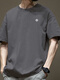 T-shirt à manches courtes américain à manches courtes américain de Bilebeifen pour le cou pur rond pour hommes Versatile Casual 2025 Nouvelle marque de mode White-1365 à manches courtes-100% Coton pur [suggéré 80-110jin [Jin est égal à 0,5 kg]] toute taille
