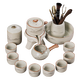 Zhengyang Ru kiln automatic tea set set for home use complete set of lazy anti-scalding all-in-one stone grinding rotating tea maker office gift Huang Ru/automatic (Yunhai) + six cups + tea ceremony