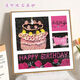 Jiaojing Geburtstagsgeschenk Frauen Dekoration Gemälde für immer 18 glückliche Quarz Sand Textur DIY Dreidimensionales digitales Öl Farbfarbe Handtextur XH9721 20*20 cm Massivholz Innenrahmen