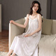 Hanrui Summer Jacquard Cool Fold Startly Sosting Starchner Camisco Sexy Ladies Ropa para el hogar Vestido A13117 M
