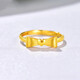 Taijufu pure gold-covered silver-covered gold bow-knot love ring, exquisite and personalized light luxury bow-knot open ring Gold-covered silver-covered love bow-knot ring with adjustable opening