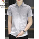 
Woodpecker (TUCANO) summer new short-sleeved shirt men's business casual shirt youth gradient top men's half-sleeved square neck shirt HT844 khaki 4XL 168-179Jin[Jin equals 0.5 kg]