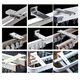 Vorhangstrecken-Schnappschüsse [3899 Menschen gelobt] Installationscode-Zubehör-Halterungsklemme Reparatur des alten Stils mit Seitenmontierstange Straight Rail gebogene Schiene Edelstahl Eins Spring-Doppel-Top 10 Stücke