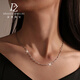 Duozun pt950 platinum necklace women's star fruit necklace platinum necklace platinum clavicle chain versatile plain chain for girlfriend 50 cm 5.04 g thick about 1.5mm