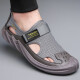 Changxiang Huili 2025 Nuevos zapatos para hombres Summer Hollow Hollow Mesh Mesh Sandalias al aire libre Zapatos Beach Shoes Fh-LS878 Gray 42