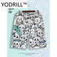 Mikeshan new cartoon printed cartoon peripherals same shorts men's casual 2D pain clothes five-point pants large size beach pants white k shorts 854 8XL 265-290Jin [Jin equals 0.5 kg]