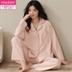 Pajama modal Pajamas Primavera y otoño Mangas de algodón de algodón largo de moda