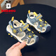 BOBDOG children's shoes baby functional sandals 2025 new summer children's non-slip soft sole toe toddler shoes summer boys' shoes Azure/Navy Blue 1102123045 24 Shoe inner length 150mm