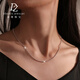Duozun pt950 platinum necklace for women, sparkling bead chain, platinum diamond necklace, plain chain, sweater chain, women's Chinese Valentine's Day gift, length 50cm, 8.1g, thickness about 1.8mm, adjustable