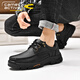 Kamel Dynamic Deutsch Kamel Casual Lederschuhe für Männer Echtes Leder im Freien Outdoor Outdoor-Gelegenheitsschuhe Nicht-Schlupf-Arbeitsschuhe mittleren Vaters Schuhe im mittleren Alter hellbraun (Top-Layer Cowide) 6198 44 Standard Lederschuhe Größe Größe