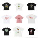 Zhidoudou Spot Nigo Japanische Trendy Brand Human Human hochwertiger Bambus gemeinsame Baumwoll-gedruckte Kurzärmer-Männer- und Frauen-T-Shirt 3882 White S