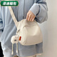 Yunluo Casual Nylon Stofftasche Frauen neue Volkswagen Schale Leicht und vielseitig große Kapazität Crossbody -Bag -Umhängetasche Schwarz mit Anhänger