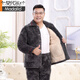 
Modal pajamas men in winter, warm three-layer cotton thickened cold and velvet, dad can wear cotton jacket suits on the outside 683 gray L 100-130Jin [Jin equals 0.5 kg]