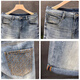 
AEXMERE Denim Shorts Men's 2025 Summer New Fashion Brand Stylish Five-Part Pants All-match Medium Pants Hailong Home 690 Blue 31