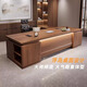 Ningqiu Luoge (NICHLORT) new Chinese style desk solid wood executive desk president chairman office furniture modern simple Chinese style boss desk 3.0 meter desk + side table imported ash wood