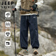 JEEP SPIRIT吉普裤子男夏季冰丝薄款休闲裤男士宽松束脚运动工装裤潮牌冲锋裤