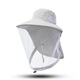 Zi Jiafu Y Fishing Hat Mesh Mask Honey Collection Anti-Bee Sun Hat Summer Outdoor Anti-mosquito Camping Shawl Neck Guard Mountaineering Light Gray