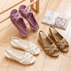 Mankoyi 2025 Sommer bequeme Sandalen für Frauenarbeit Schuhe flacher Fisch Mund offen mit nicht rutschfestem Keeberichtungsbestand und bequemer 902 Gold 37 (nur kleiner)