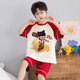 Langsha (Langsha) Kinder-Pyjama-Jungen Sommer Kurzarm Thin Cotton Home Anzug Little Jungen Sommermitte und große Kinder Studenten Lt694 110 empfohlen 100-110 cm/38jin [Jin entspricht 0,5 kg]