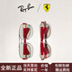 RayBan [2025 Spring and Summer New Product] Ferrari Square Metal Sunglasses Men and Women Sunglasses 0RB3763M F11980 Matte Black Frame Dark Blue Lens 64mm