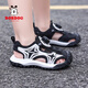 Babudou boys' head sandals summer 2025 new children's beach shoes medium-sized children's anti-slip soft sole boy sports sandals TBDK983 black 33 shoes inside length 21cm