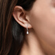 APM MONACO water drop earrings silver white earrings for women 925 sterling silver AE13757OX small and exquisite niche birthday gift
