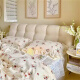 Disney Puff -Bett -Creme -Katzen -Fleece -Stoff 1,8 m 2m Doppelwolkenbett Einfache Aufbewahrung Hauptbett 671# Einzelbett (3 Materialien erhältlich) 1,8*2,0 m Rahmenstil [15 cm stille Bettbrett]
