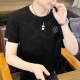 HUALIN FASHION夏季冰丝短袖恤男士潮流修身休闲薄款 829焦糖色 L