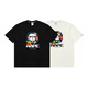 
AAPE short-sleeved ape man camouflage summer cartoon print loose versatile men and women tops, half-sleeved A691 black M