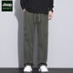 JEEP SPIRIT美式潮牌工装裤子男宽松直筒伞兵裤2025夏季薄款运动冲锋休闲长裤 9856-军绿色 M 【商家】90~110斤