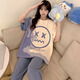 Junjunsui dimei pyjamas für Frauen reine Baumwolle kurzärmelige Hosen Frühlings- und Herbst-Cartoon-Frauen große Größe 200 Jin [Jin entspricht 0,5 kg] Sommerstudent Home Clothing Set Kurzlänge-WB-671 Dingdang Cat 3xl große Größe (170-200 Jin [Jin Equals 0,5 kg])))