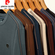 Pier Cardin Pure Cotton Longärmedose T-Shirt Herren Herumn Business Casual Top Herren weiche und atmungsaktive runde Hals-Sweatshirt-Basis-Hemd Grüne Sy6621 M 165 Empfohlen 100-120jin [Jin gleich 0,5 kg]