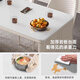 Fashidu cream style slate island dining table integrated 2025 new hot style retractable small-sized household multi-functional tea table tea stove style bull socket island table + 2 chairs 1 meter telescopic total length 105-125cm