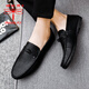 Dragonfly Marke atmungsaktive Nicht-Schlupf-Loafer-Schuhe für die Arbeit Britisch-Stil Soft Sohle lässig und Pedal Neue Männerschuhe D826 Black 42