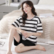MODAL 2025 Nouveau pyjamas tissé pour les femmes pour les vêtements d'été à la maison en deux pièces à manches courtes à manches courtes YZT9857 M Modèle féminin recommandé 80-100jin [Jin est égal à 0,5 kg]
