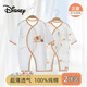 Disney baby clothes newborn summer thin jumpsuit full month baby 100-day pajamas Pooh 2 pieces 66cm