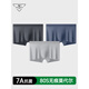 Septwolves Men's Ice Silk Boxer Underwear Graphène Baspighable and Markless Boxer Pantal