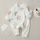 [Reine Baumwollkletterkleidung] Babykleidung Ein reines Baumwollbaby Jumpsuit 0-3 Monate alte Neugeborenen Basis Mantel M12013 Blaue Libelle 66 cm