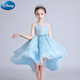 
Disney princess dress girls birthday dress children high-end host flower girl wedding little girl piano playing costume M683 white [Follow the crown] 110 cm
