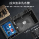 Wenshiou ultrasonic sink dishwasher multi-function intelligent cleaning machine kitchen integrated stainless steel cleaning sink Black King Kong ultrasonic + purification double tank 12048 [number